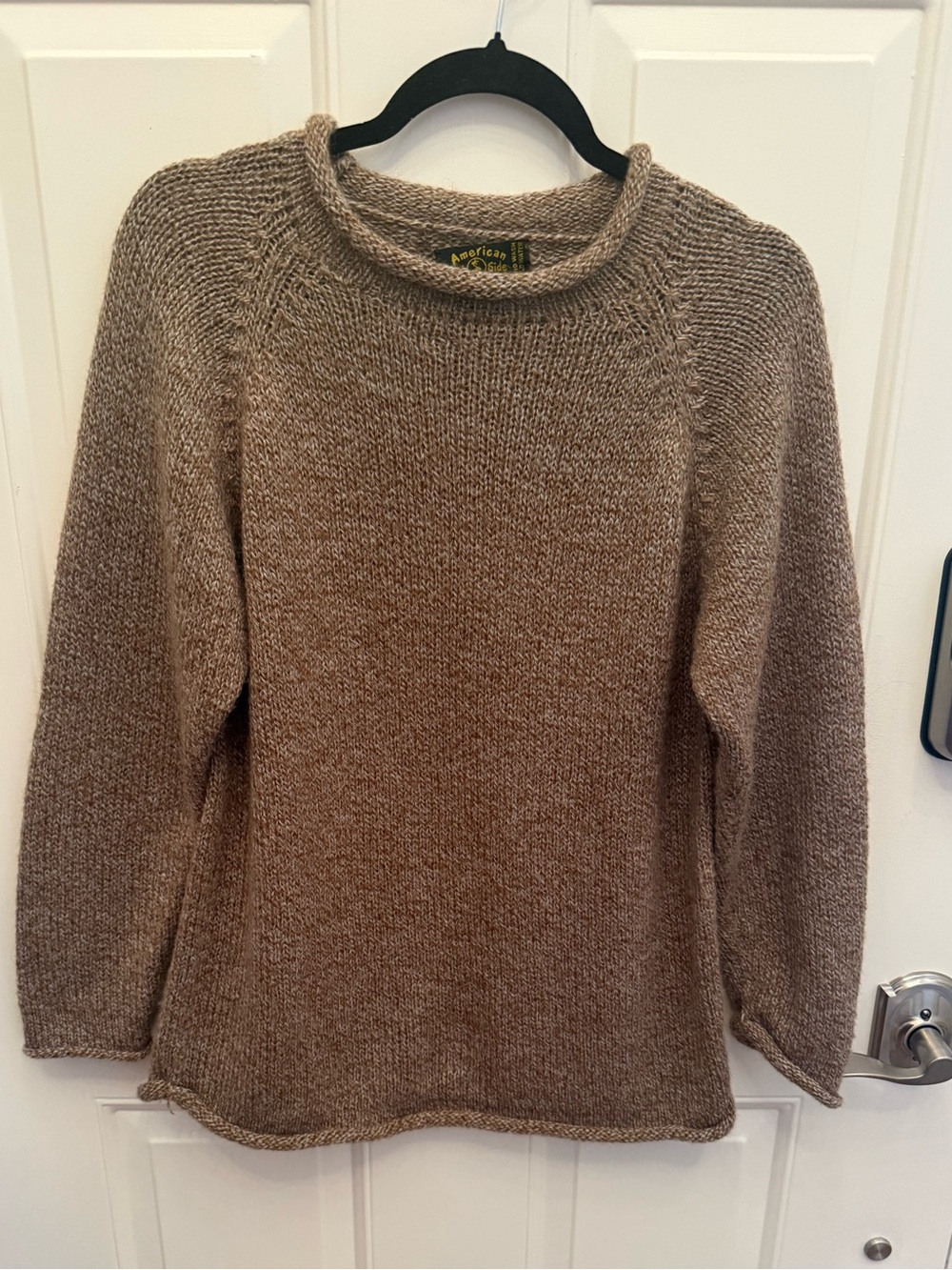 American South Side Roll Neck Alpaca Sweater in brown - no tag, approx women’s M